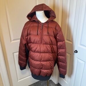 Prana Men's Puffer Jacket - Rust and Black